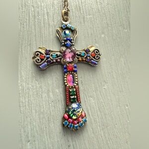 Ayala Bar Beaded Cross Pendant  Necklace